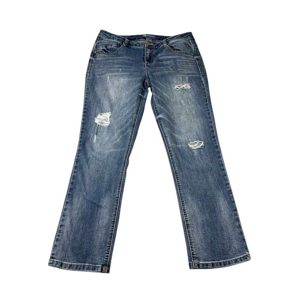 Democracy Flex-ellent Jeans Womens 6‎ 30X27 Distressed Skinny Mid Rise Stretch